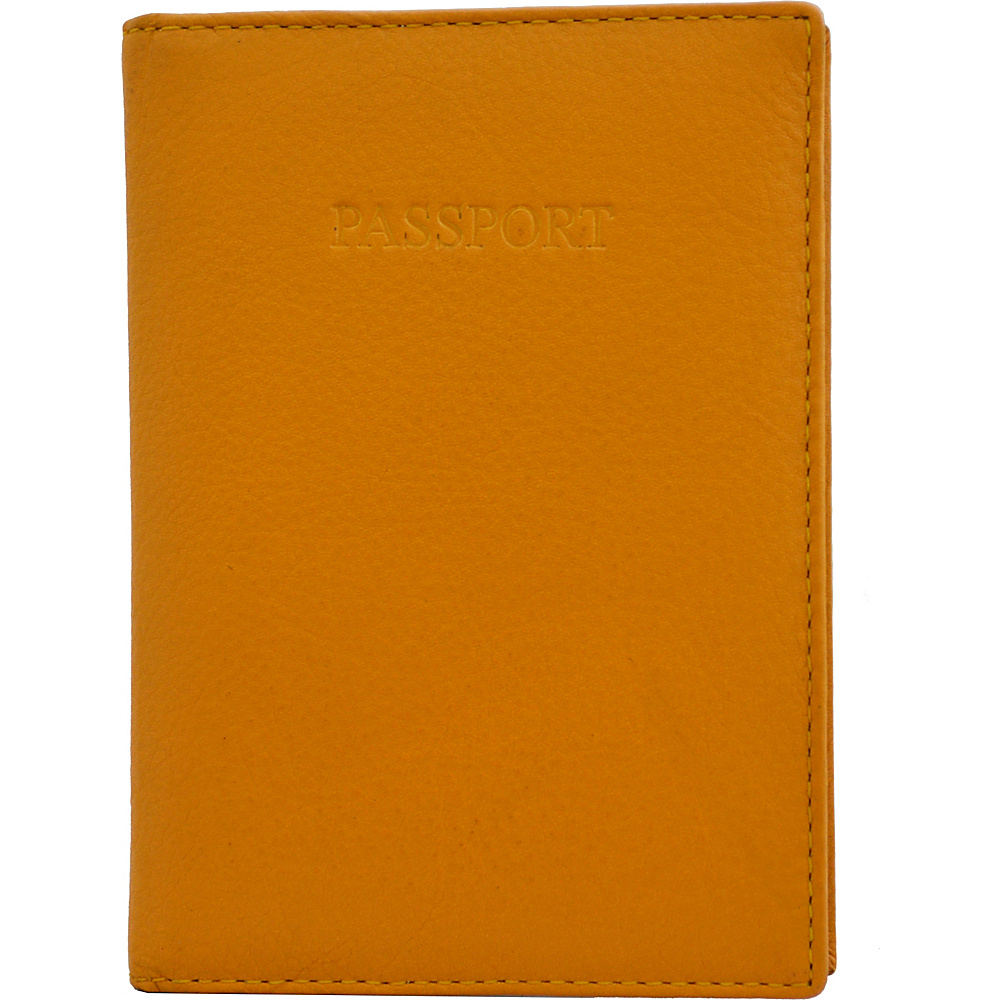 Visconti Soft Leather Secure RFID Blocking Passport Cover Wallet Mustard Visconti Travel Wallets