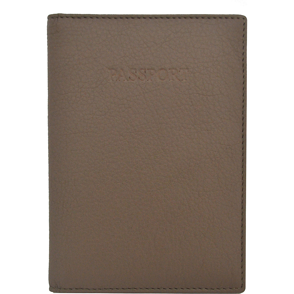Visconti Soft Leather Secure RFID Blocking Passport Cover Wallet Taupe Visconti Travel Wallets