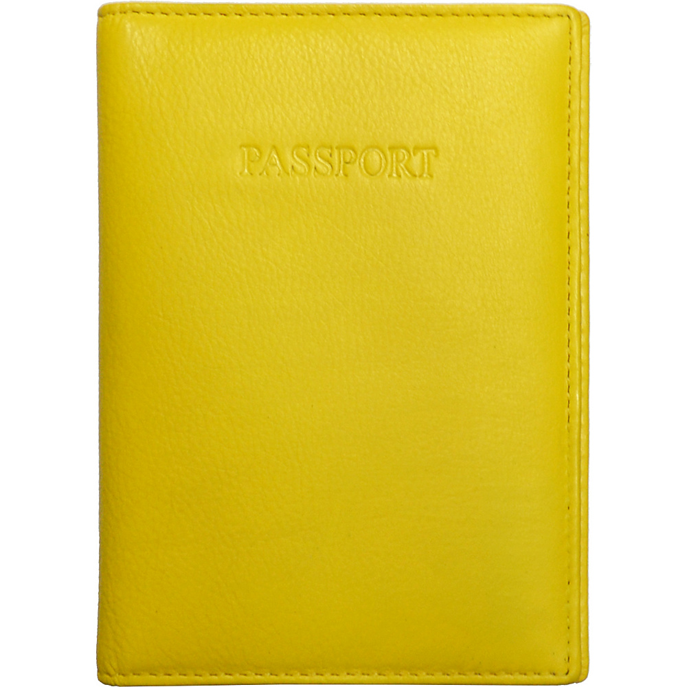 Visconti Soft Leather Secure RFID Blocking Passport Cover Wallet Yellow Visconti Travel Wallets