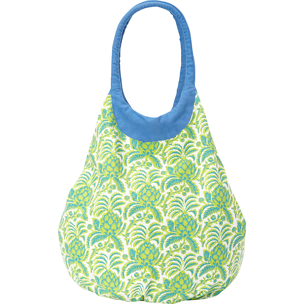 Needham Lane Beach Tote Pineapple Green Needham Lane Fabric Handbags