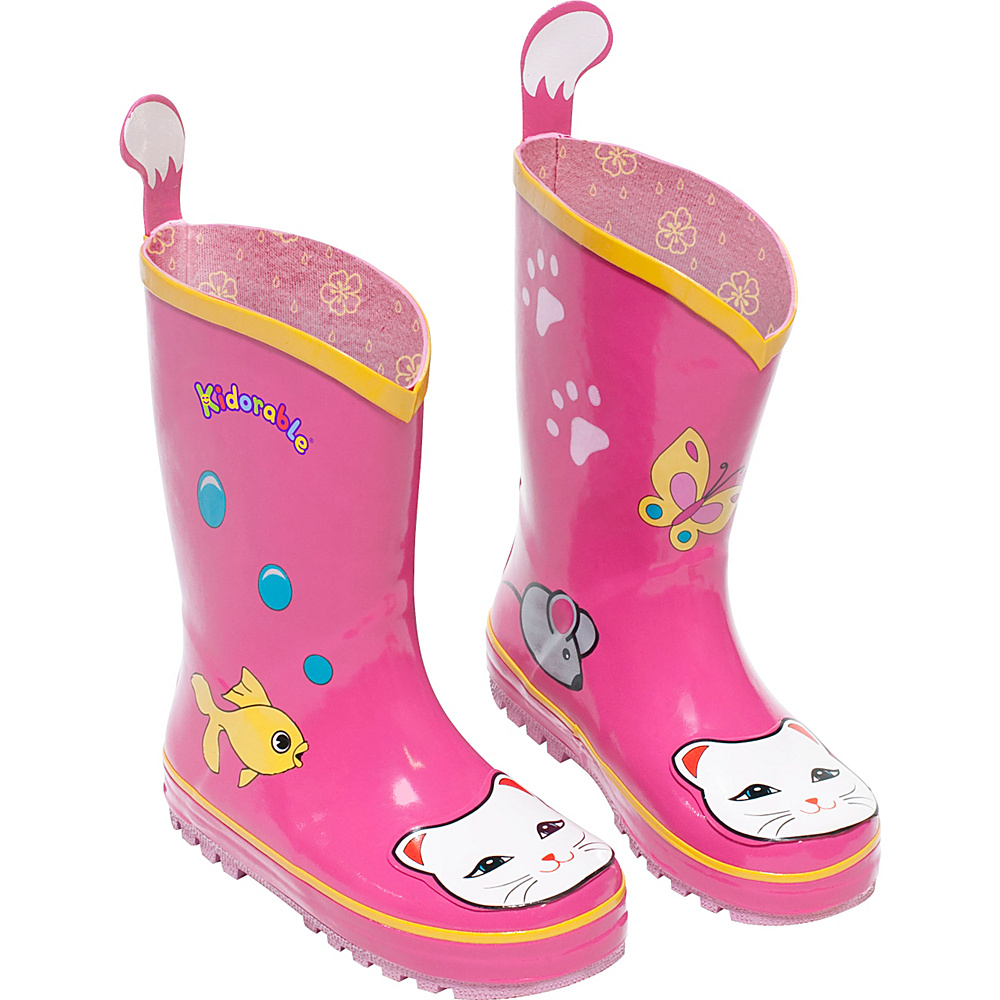 Kidorable Lucky Cat Rain Boots 5 US Toddler s M Regular Medium Pink Kidorable Men s Footwear