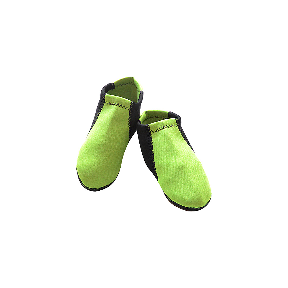 NuFoot Boys Travel Slippers Green Black Stripe Extra Small NuFoot Men s Footwear