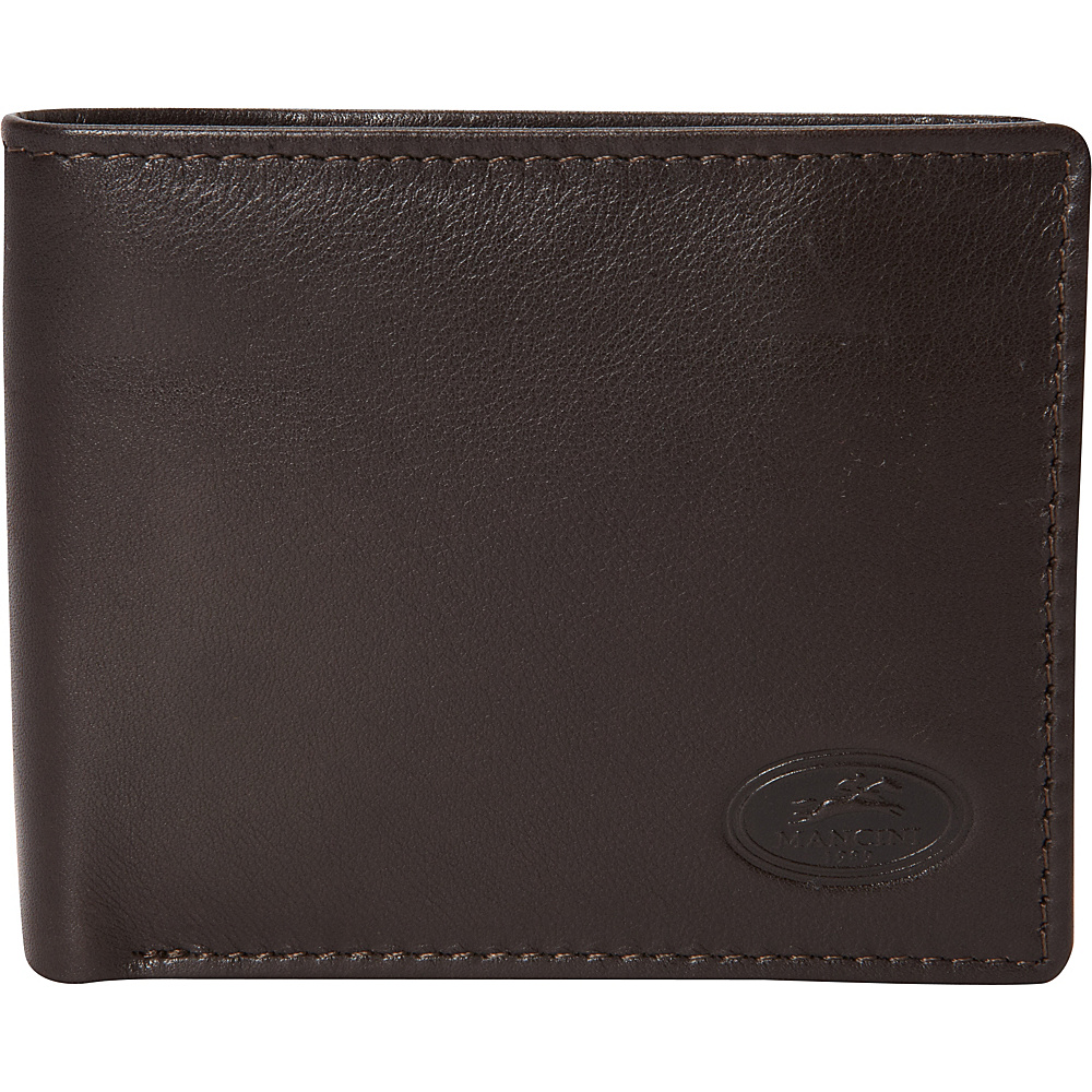 Mancini Leather Goods Mens RFID Secure Center Wing Wallet Brown Mancini Leather Goods Men s Wallets