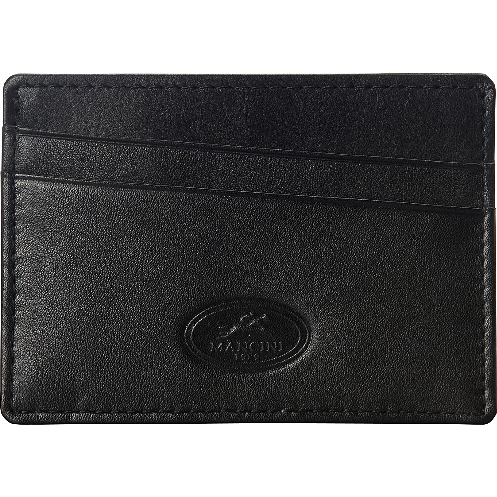 Mancini Leather Goods RFID Secure Credit Card Case Black Mancini Leather Goods Men s Wallets