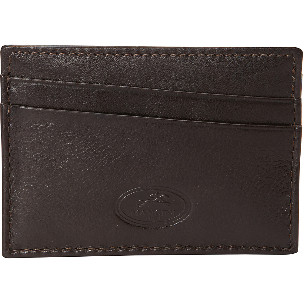 Mancini Leather Goods RFID Secure Credit Card Case Brown Mancini Leather Goods Men s Wallets