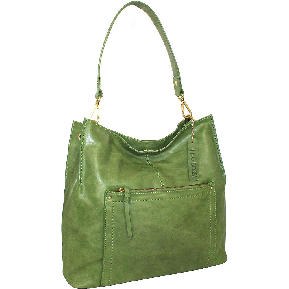 Nino Bossi Sara Smile Shoulder Bag Avocado Nino Bossi Leather Handbags