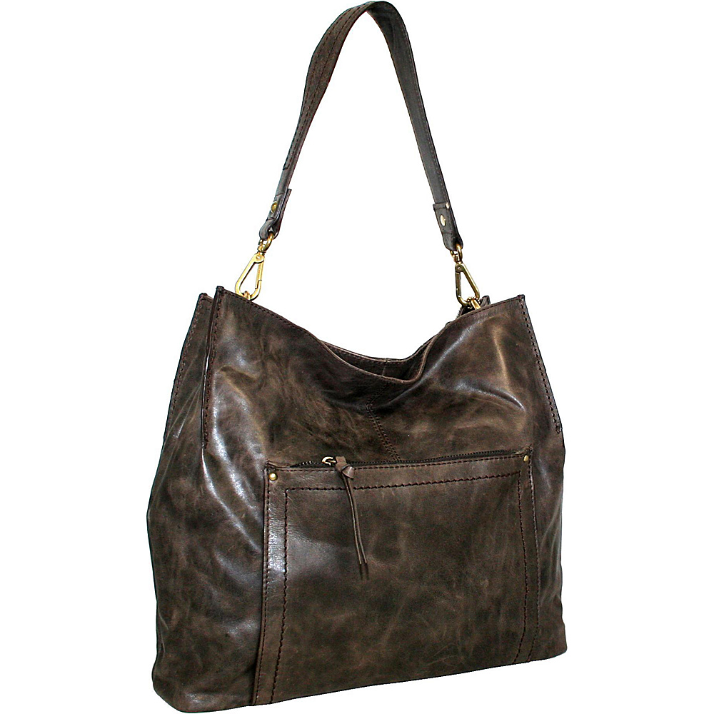 Nino Bossi Sara Smile Shoulder Bag Chocolate Nino Bossi Leather Handbags