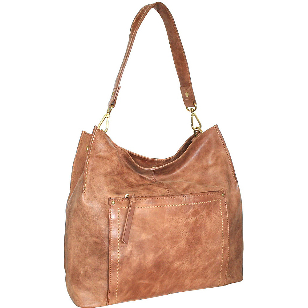 Nino Bossi Sara Smile Shoulder Bag Nut Nino Bossi Leather Handbags