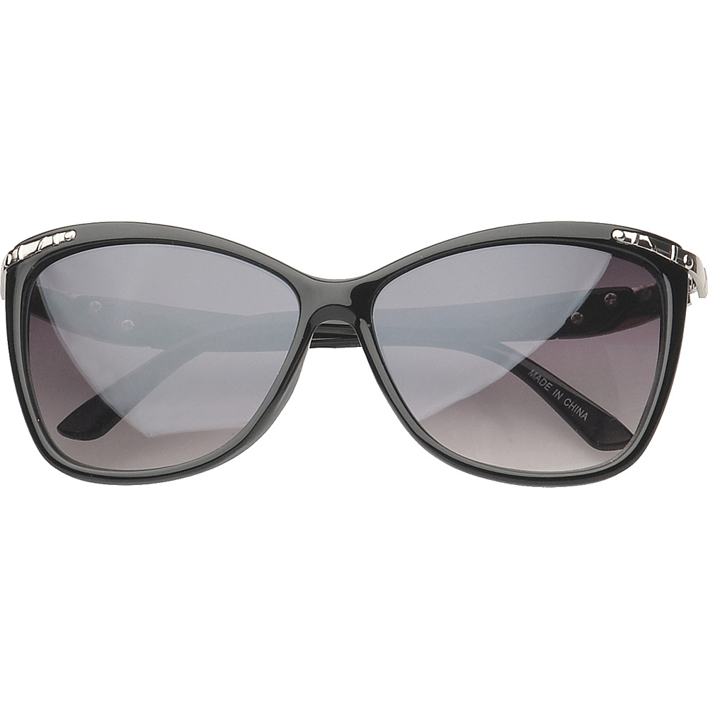SW Global Eyewear Kaysville Butterfly Fashion Sunglasses Black Silver SW Global Sunglasses
