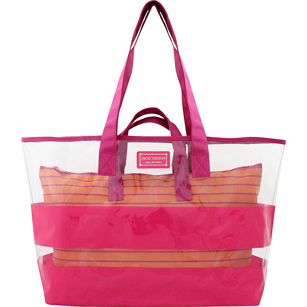 Jacki Design Felicita 2 Piece Tote Bag Set Pink Jacki Design Manmade Handbags