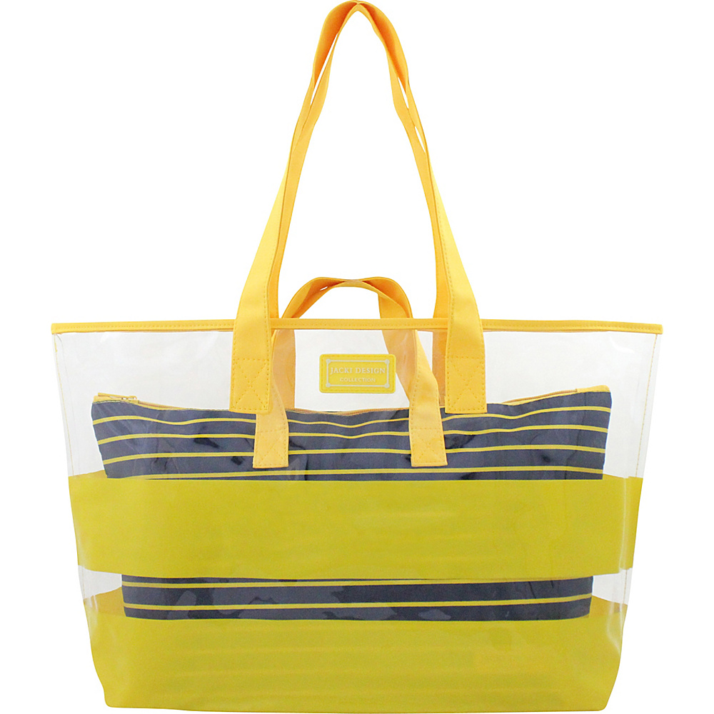 Jacki Design Felicita 2 Piece Tote Bag Set Yellow Jacki Design Manmade Handbags
