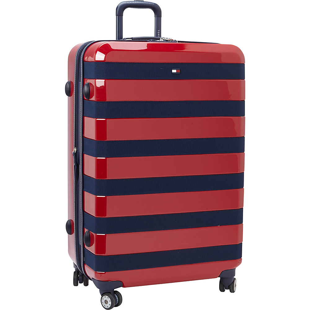 Tommy Hilfiger Luggage Rugby Stripe 28 Upright Hardside Spinner Red Tommy Hilfiger Luggage Hardside Checked