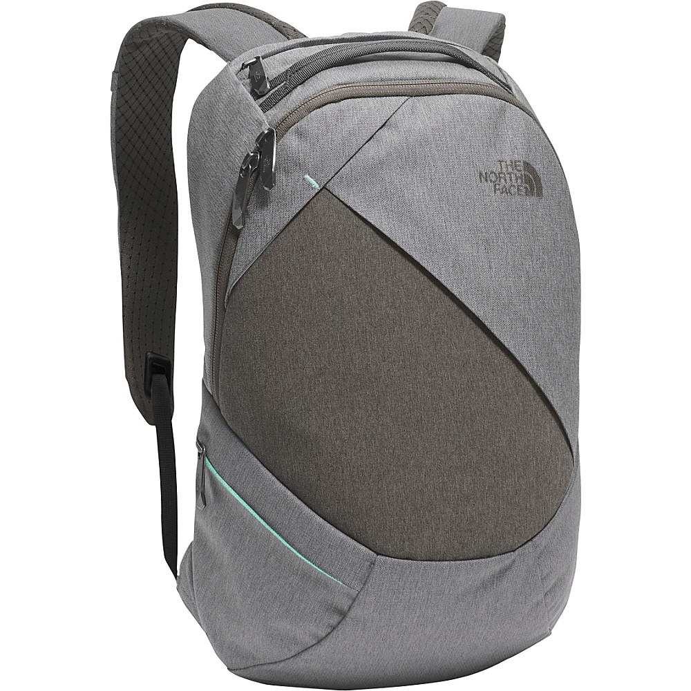 The North Face Womens Electra Backpack TNF Medium Grey Heather Ice Green The North Face School Day Hiking Backpacks