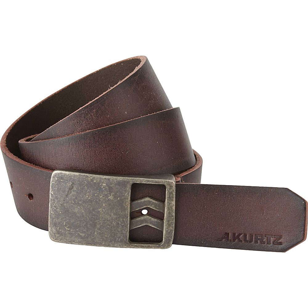 A Kurtz Patrick Leather Belt Dark Brown 38 A Kurtz Belts