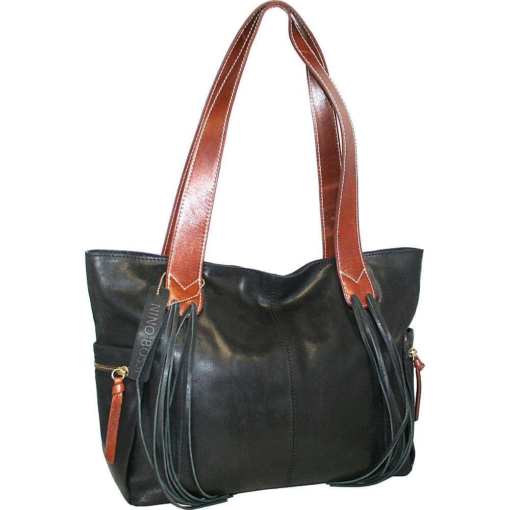 Nino Bossi Good Golly Tote Black Nino Bossi Leather Handbags