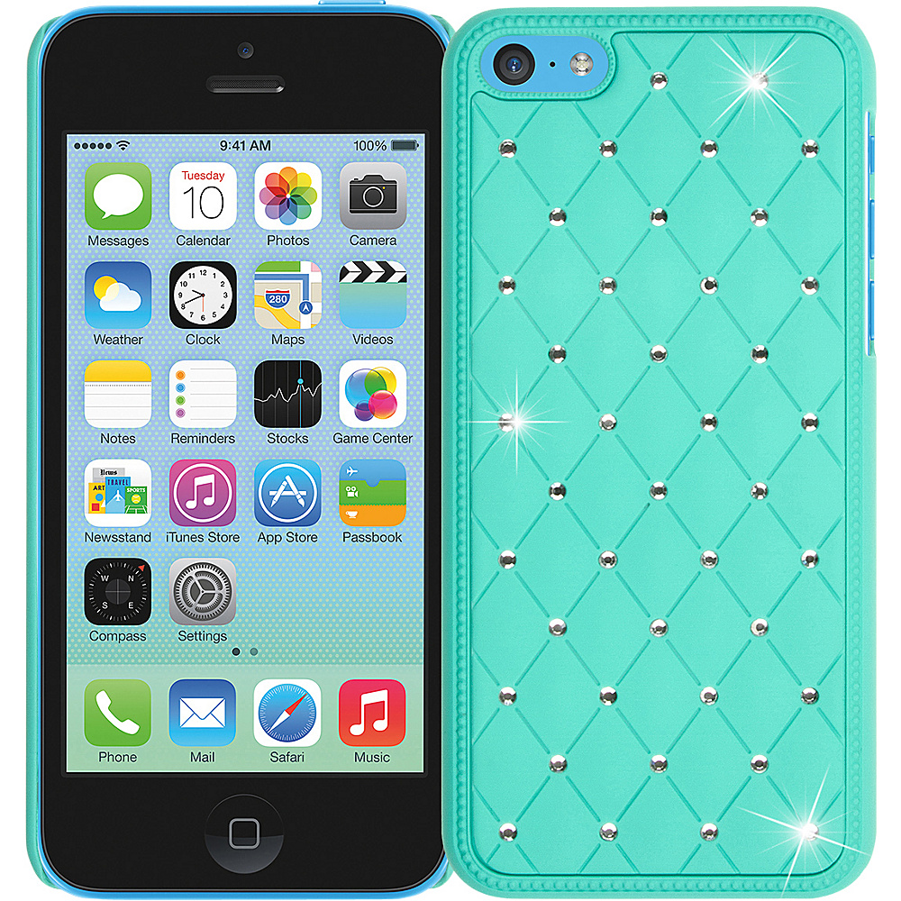 EMPIRE GLITZ Bling Accent Case for Apple iPhone 5 5S Mint EMPIRE Electronic Cases