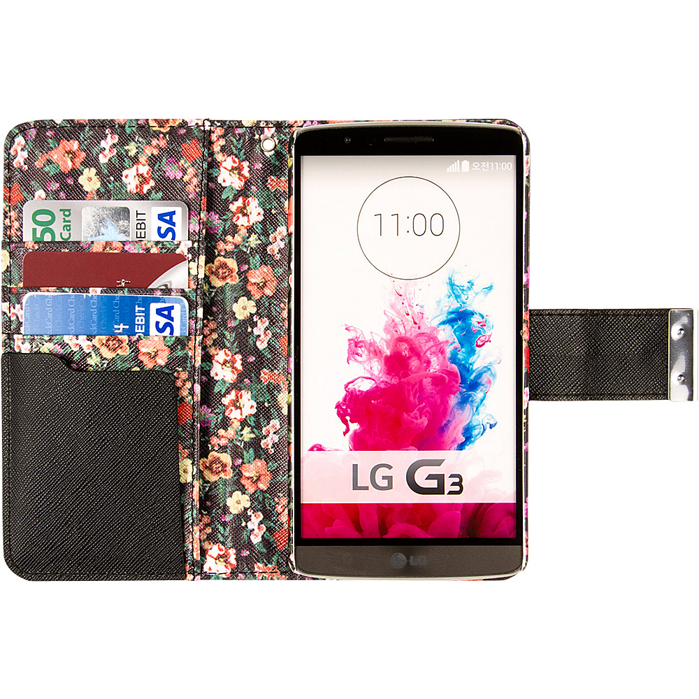 EMPIRE Klix Klutch Designer Wallet Case for LG G3 Vintage Floral EMPIRE Electronic Cases