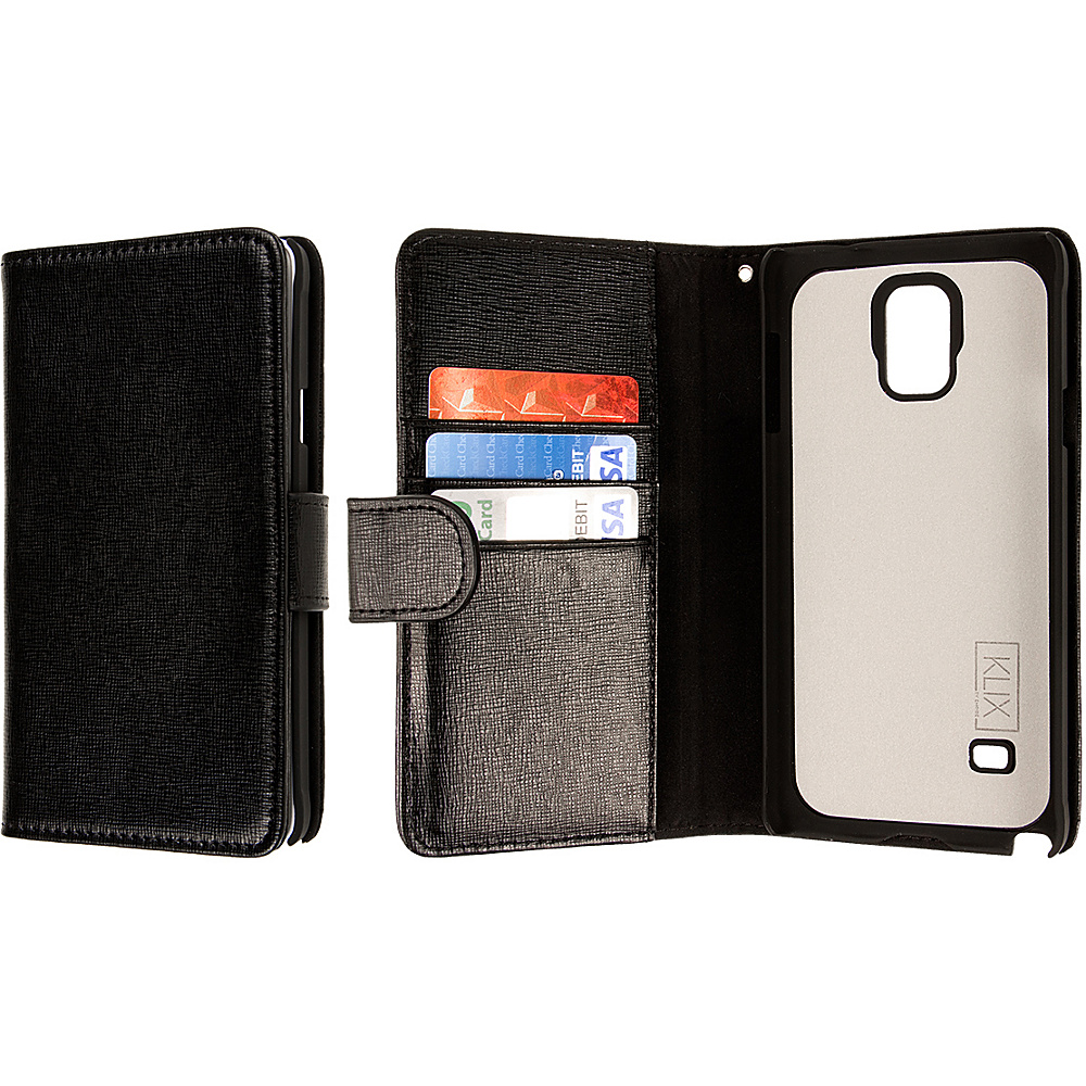 EMPIRE KLIX Genuine Leather Wallet for Samsung Galaxy Note 4 Black EMPIRE Electronic Cases