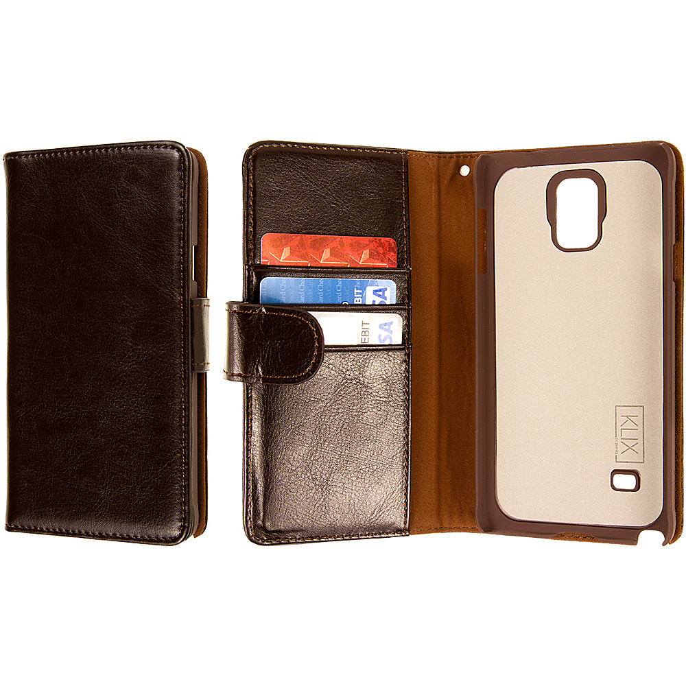 EMPIRE KLIX Genuine Leather Wallet for Samsung Galaxy Note 4 Brown EMPIRE Electronic Cases