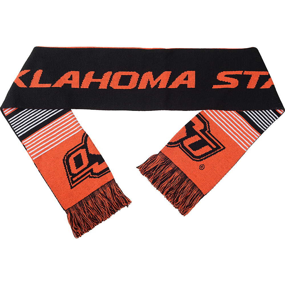 Forever Collectibles NCAA Reversible Split Logo Scarf Black Oklahoma State Cowboys Forever Collectibles Hats Gloves Scarves