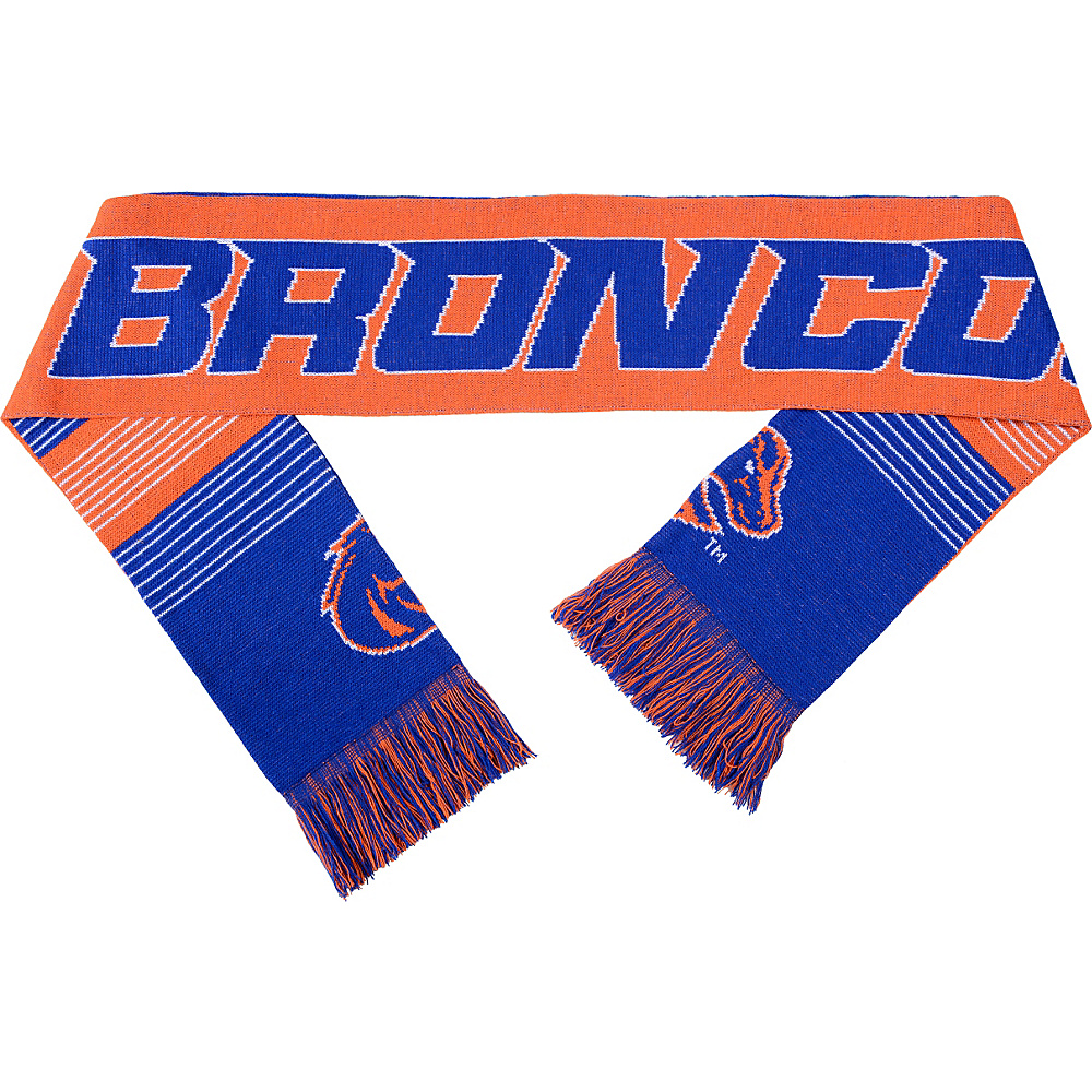 Forever Collectibles NCAA Reversible Split Logo Scarf Blue Boise State Broncos Forever Collectibles Hats Gloves Scarves