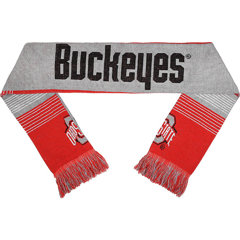 Forever Collectibles NCAA Reversible Split Logo Scarf Red Ohio State Buckeyes Forever Collectibles Scarves
