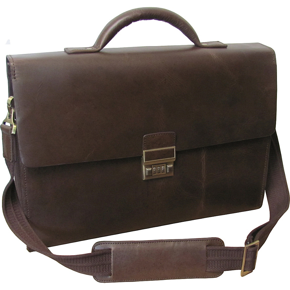 AmeriLeather Amerileather Distressed Brown Laptop Briefcase Distressed Brown AmeriLeather Non Wheeled Business Cases