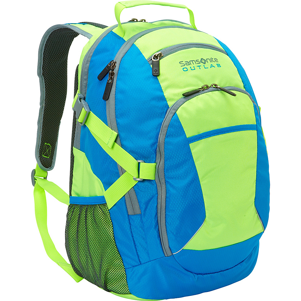 Samsonite Outlab Grouper Backpack Electric Blue Green Gecko Samsonite School Day Hiking Backpacks
