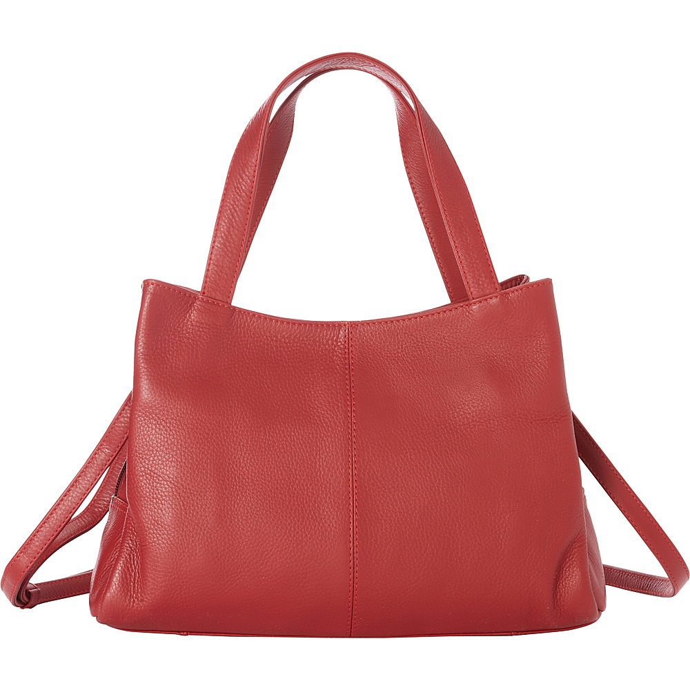 Derek Alexander Medium Satchel, Removable Shoulder Strap Red - Derek Alexander Leather Handbags