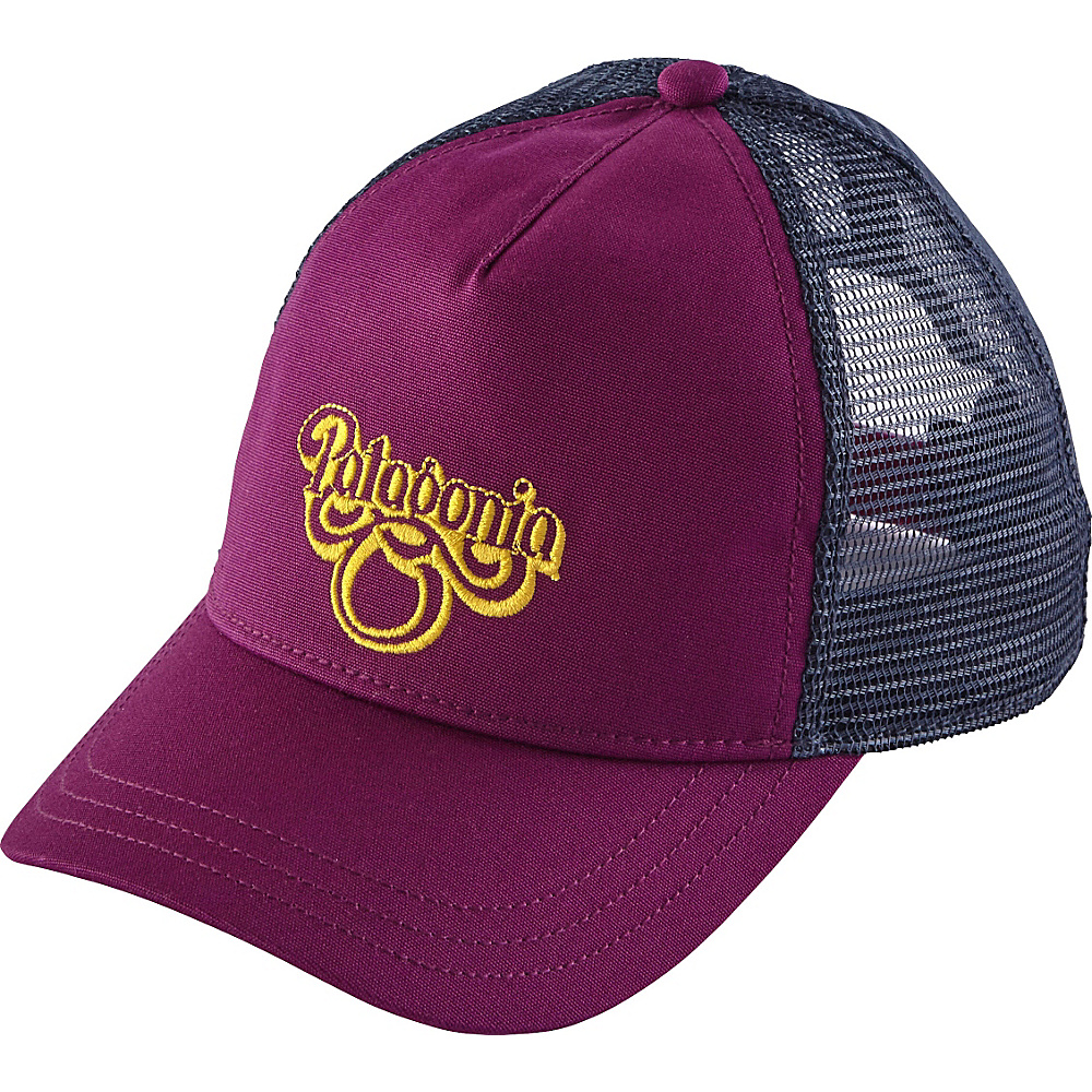 Patagonia Womens Groovy Type Layback Trucker Hat Violet Red Patagonia Hats Gloves Scarves