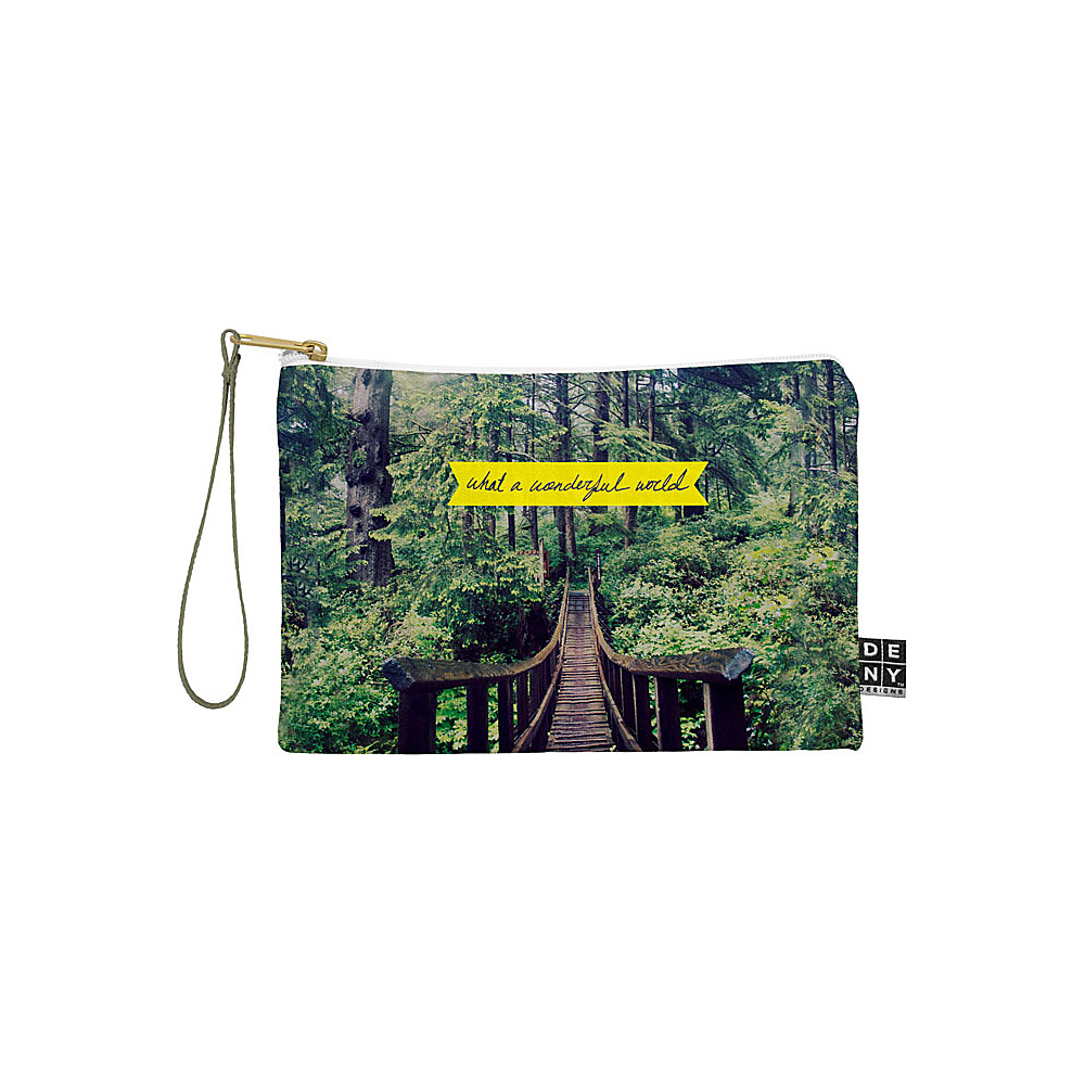DENY Designs Leah Flores Pouch Forest Green What a Wonderful World DENY Designs Travel Wallets