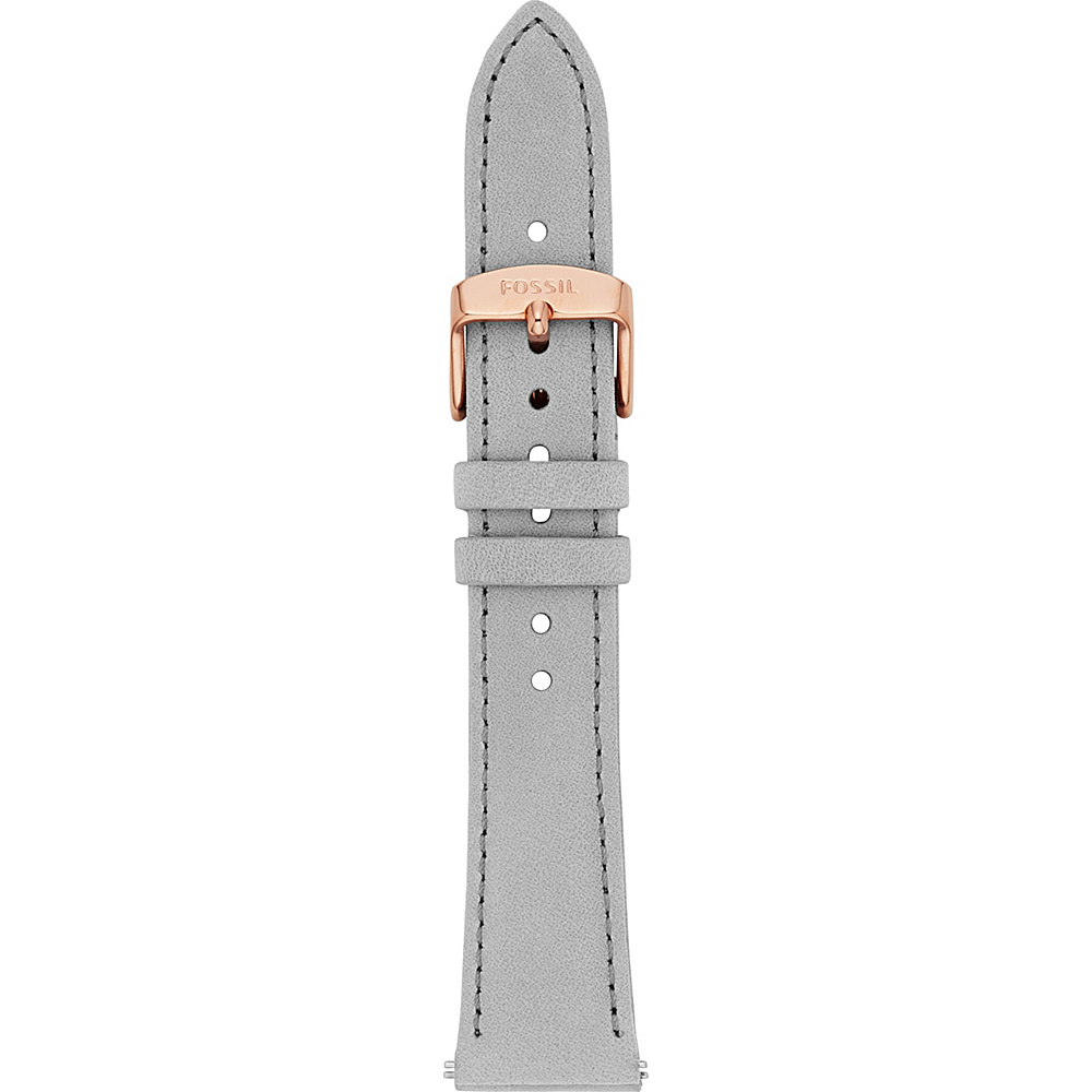 Fossil 18mm Leather Watch Strap Grey Fossil Watches