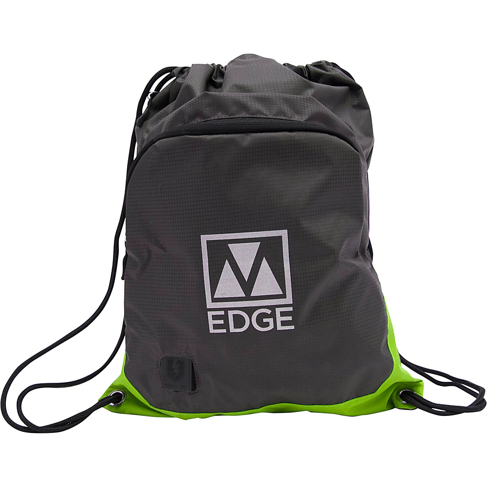 M Edge Sack Pack with Battery Grey Lime M Edge Everyday Backpacks