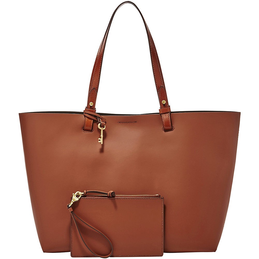 Fossil Rachel Tote Brown Fossil Leather Handbags