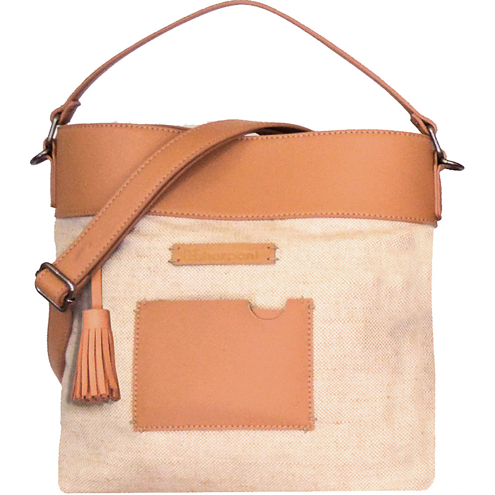Sherpani Boheme Crossbody Handbag Jute Genuine Leather Canvas Sherpani Fabric Handbags