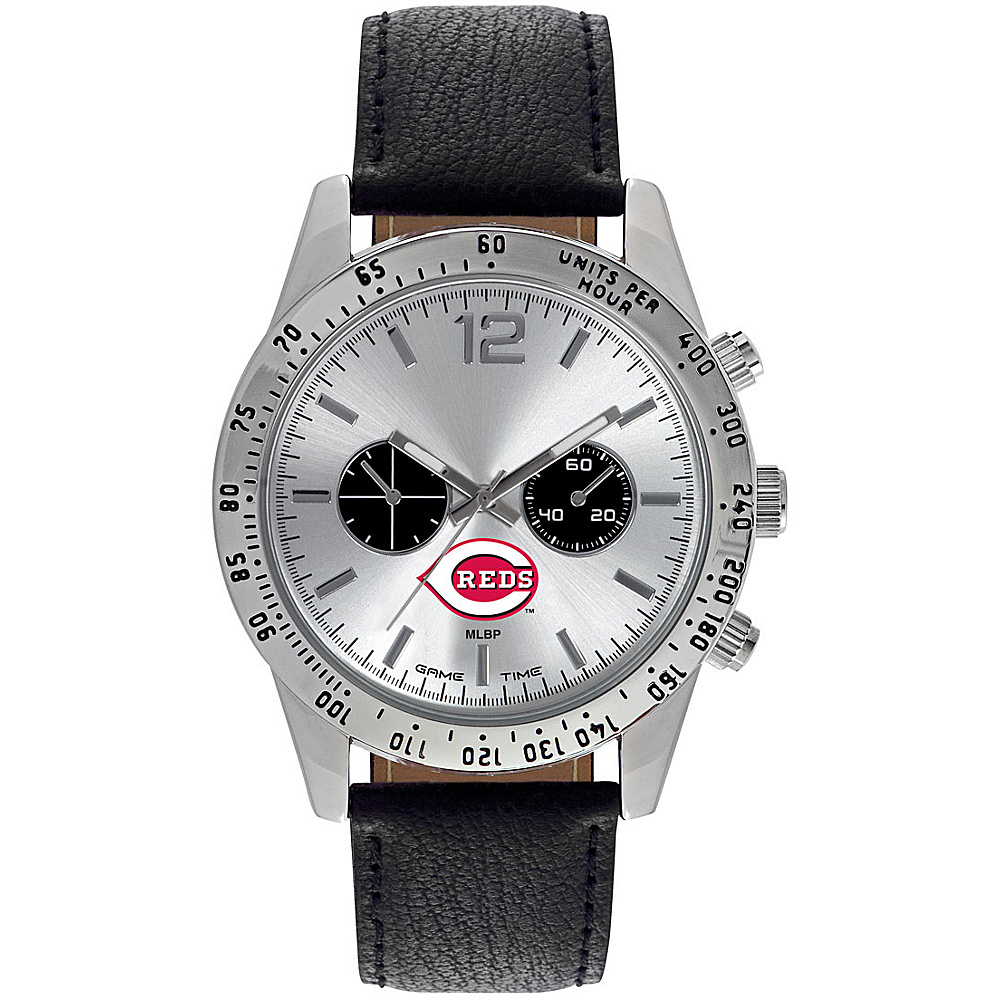 Game Time Mens Letterman MLB Watch Cincinnati Reds Game Time Watches