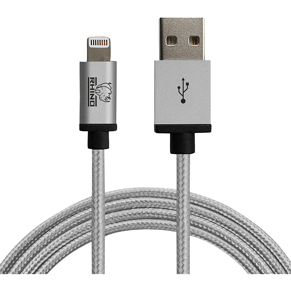 Rhino MFI Lightning Cable with Aluminum Alloy Tip 10 ft. Grey Rhino Electronic Accessories