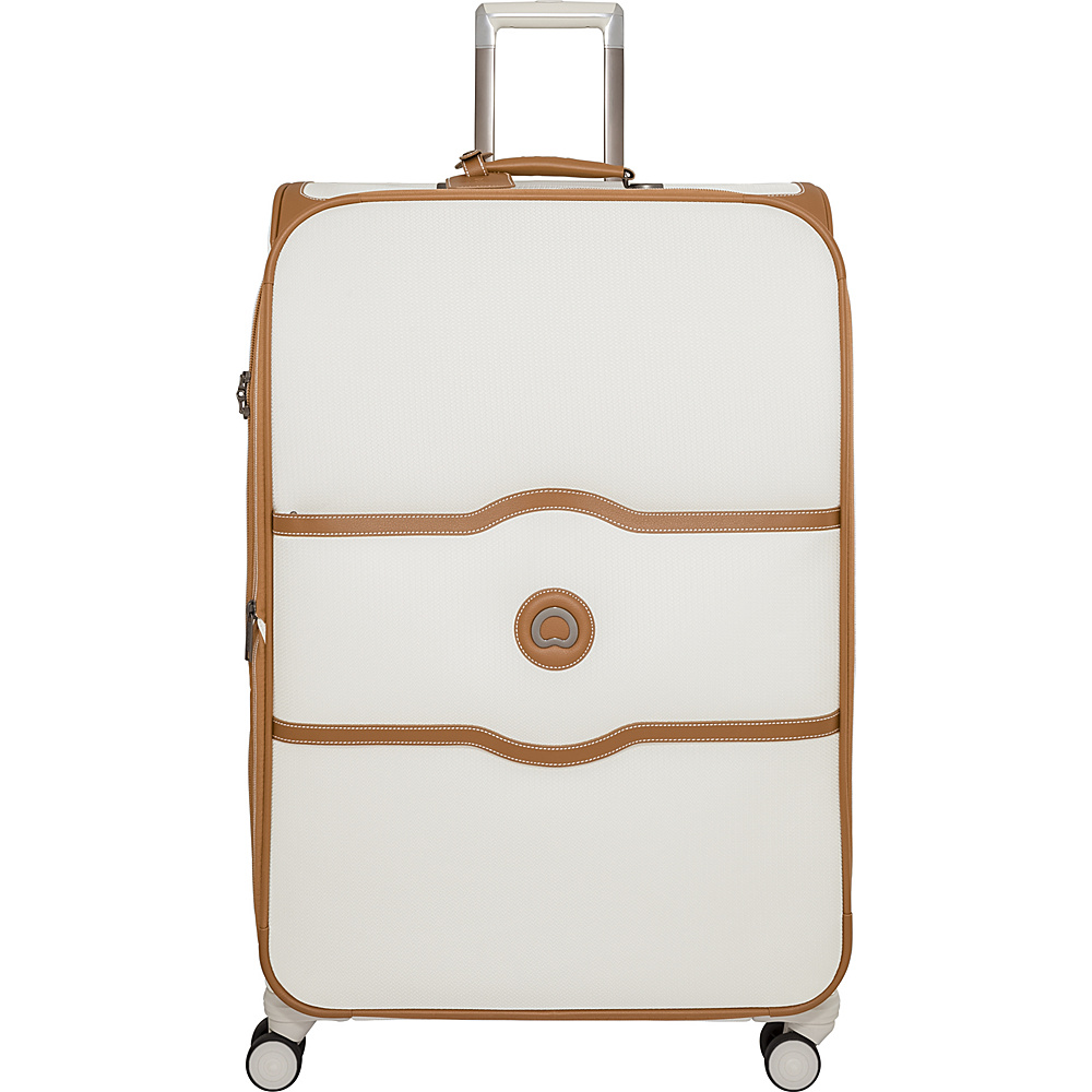 Delsey Chatelet Soft 30 Expandable 4 Wheel Spinner Case Champagne Delsey Softside Checked