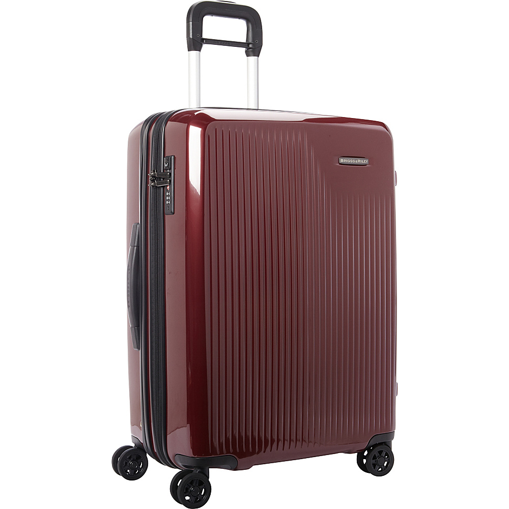 Briggs Riley Sympatico CX Large Expandable Spinner Burgundy Briggs Riley Hardside Checked