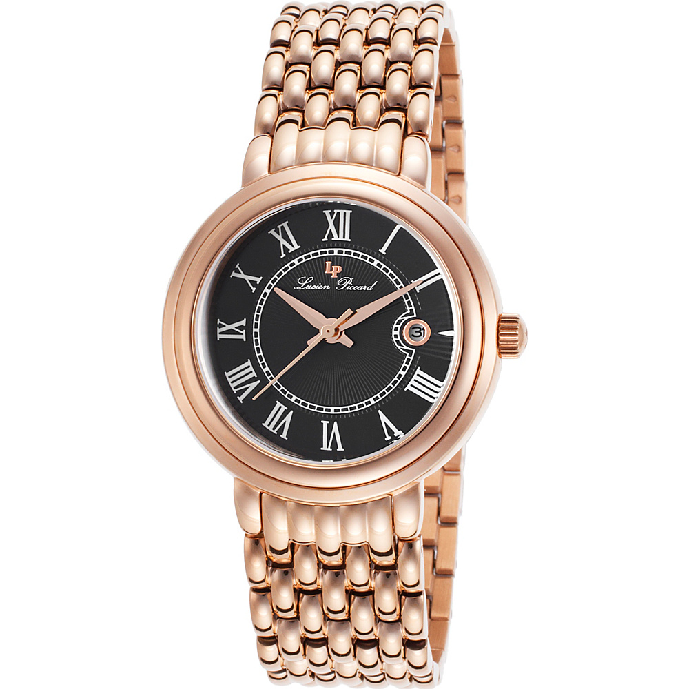 Lucien Piccard Watches Fantasia Stainless Steel Watch Rose Gold Black Rose Gold Lucien Piccard Watches Watches