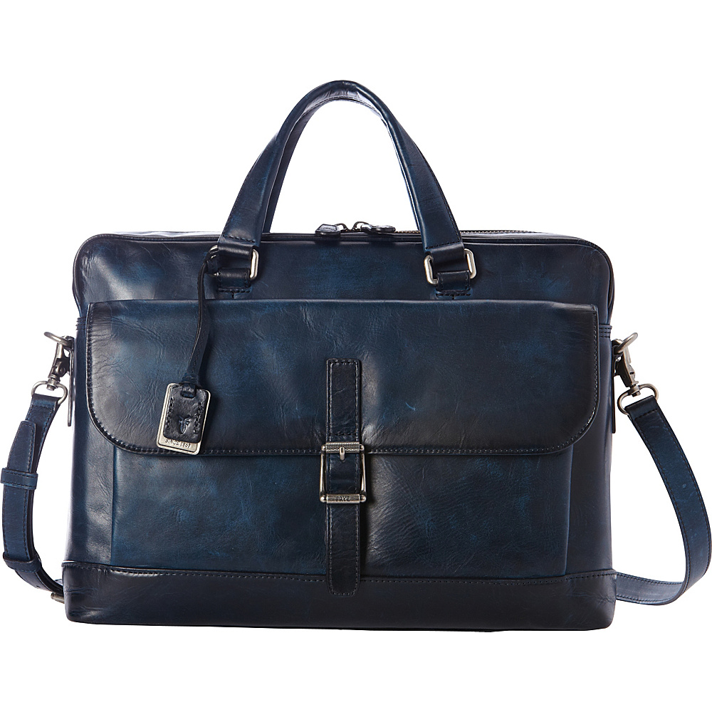 Frye Oliver 2 Handle Shoulder Bag Navy Frye Designer Handbags