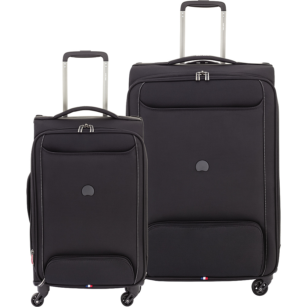 Delsey Chatillon 2 Piece Carry On and 25 Spinner Luggage Set Black Delsey Luggage Sets