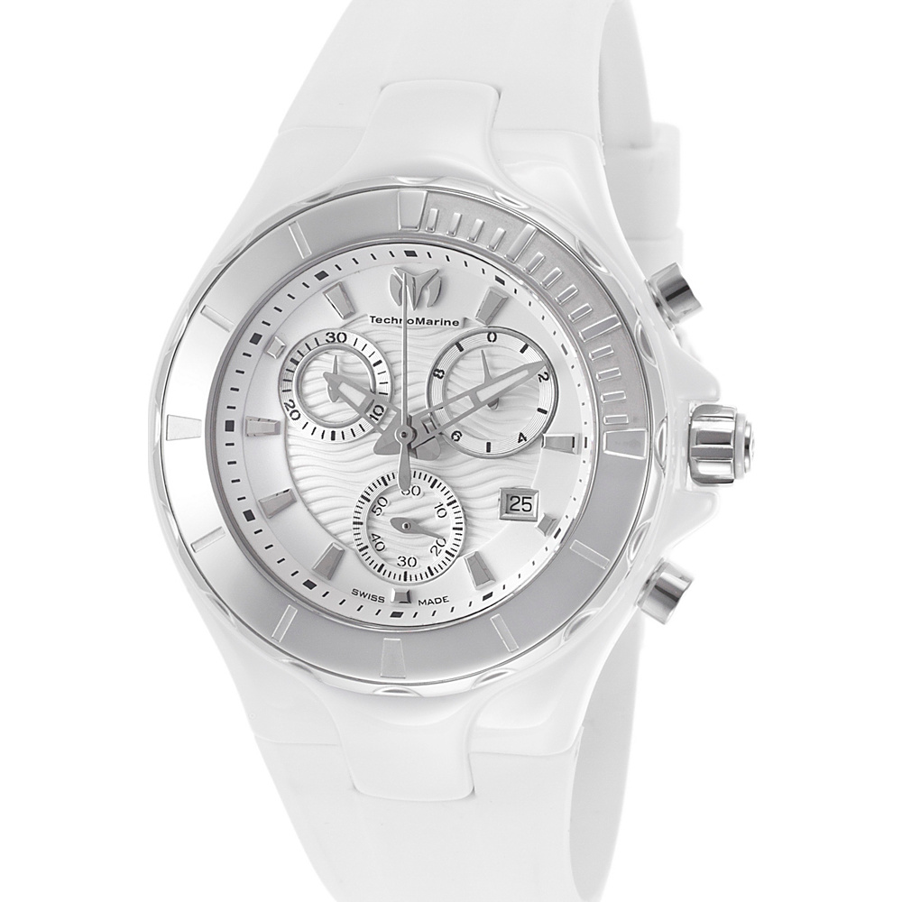 TechnoMarine Watches Womens Cruise Chronograph Silicone Band Watch White TechnoMarine Watches Watches