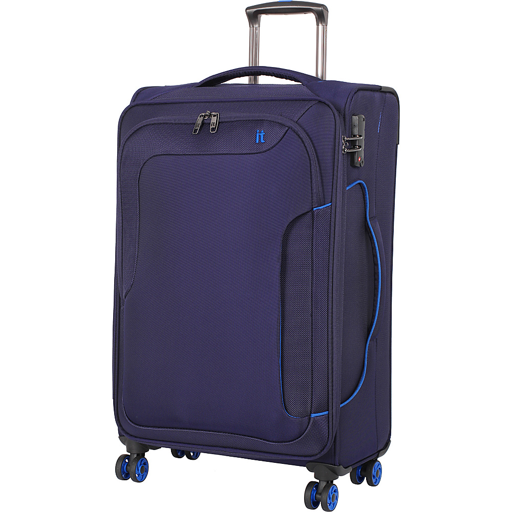 it luggage Amsterdam III 8 Wheel Spinner 27.6 inch Evening Blue it luggage Softside Checked