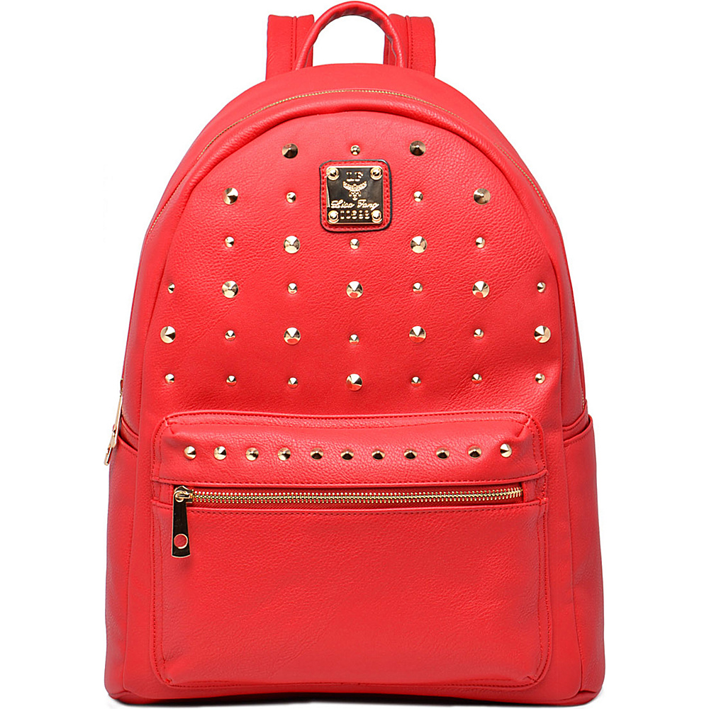 MKF Collection Valo Fashion Backpack Red MKF Collection School Day Hiking Backpacks