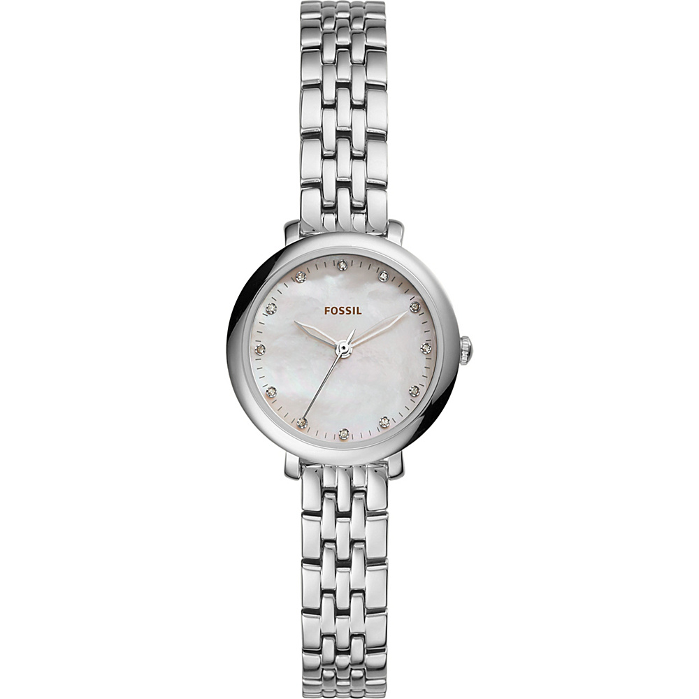 Fossil Jacqueline Mini Three Hand Stainless Steel Watch Silver Fossil Watches