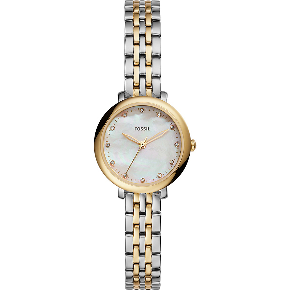Fossil Jacqueline Mini Three Hand Stainless Steel Watch Gold Fossil Watches