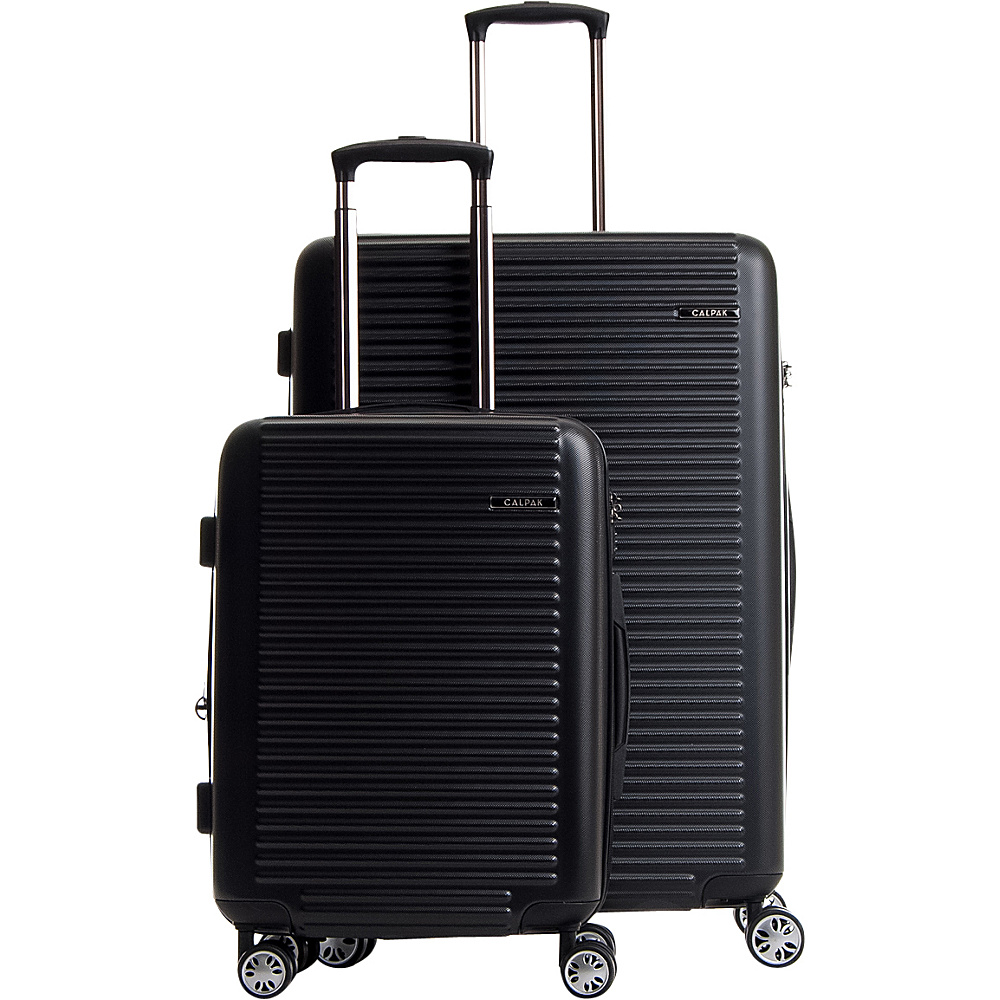 CalPak Tustin Hardside Expandable 2 Piece Luggage Set Black CalPak Luggage Sets
