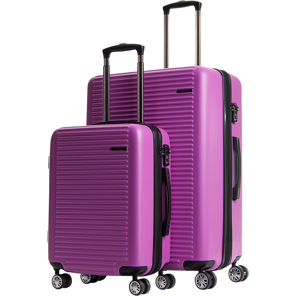 CalPak Tustin Hardside Expandable 2 Piece Luggage Set Purple CalPak Luggage Sets