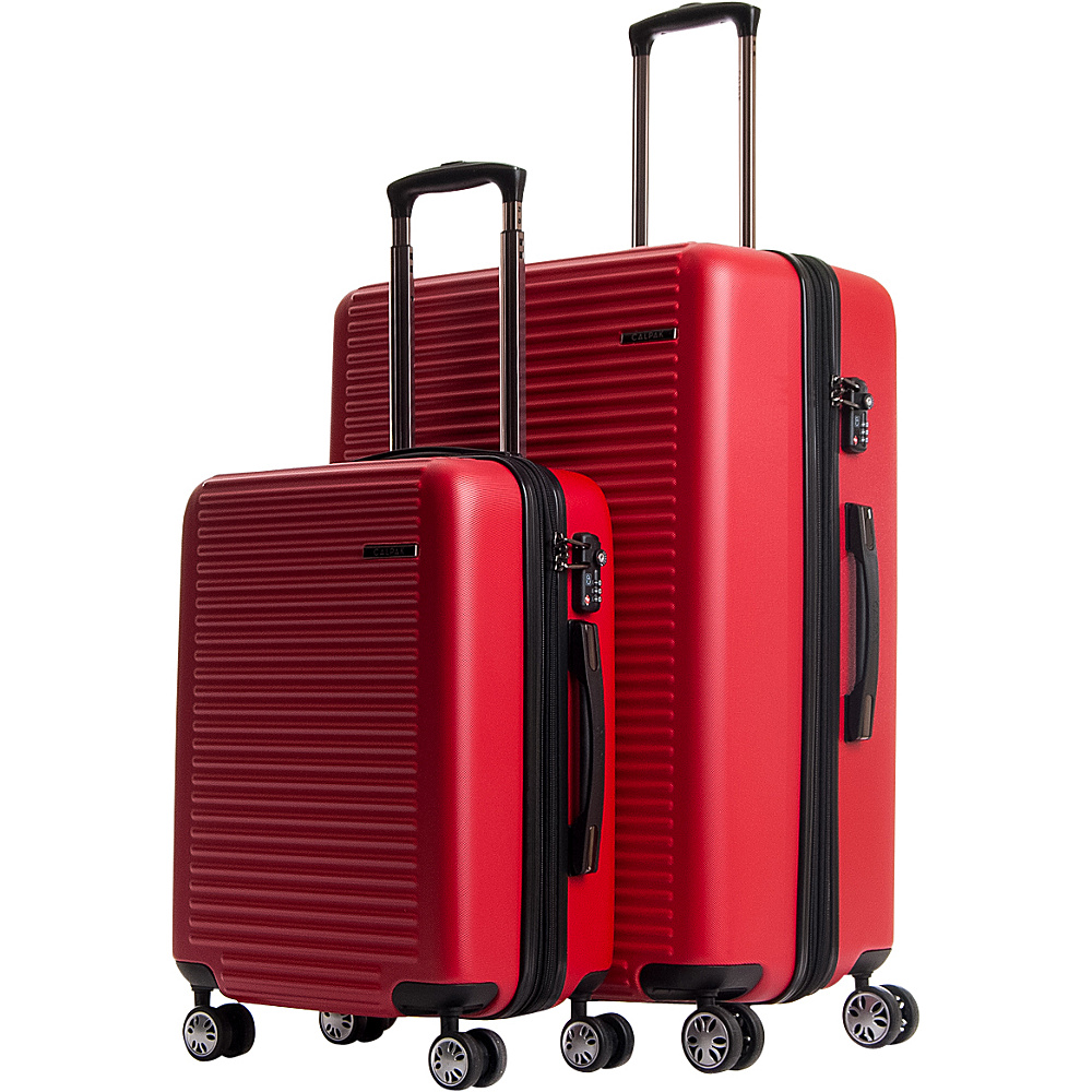 CalPak Tustin Hardside Expandable 2 Piece Luggage Set Red CalPak Luggage Sets